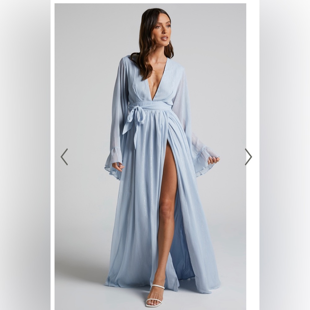 DANGEROUS WOMAN MAXI DRESS IN LIGHT BLUE POWDER BLUE 8 FreePeople